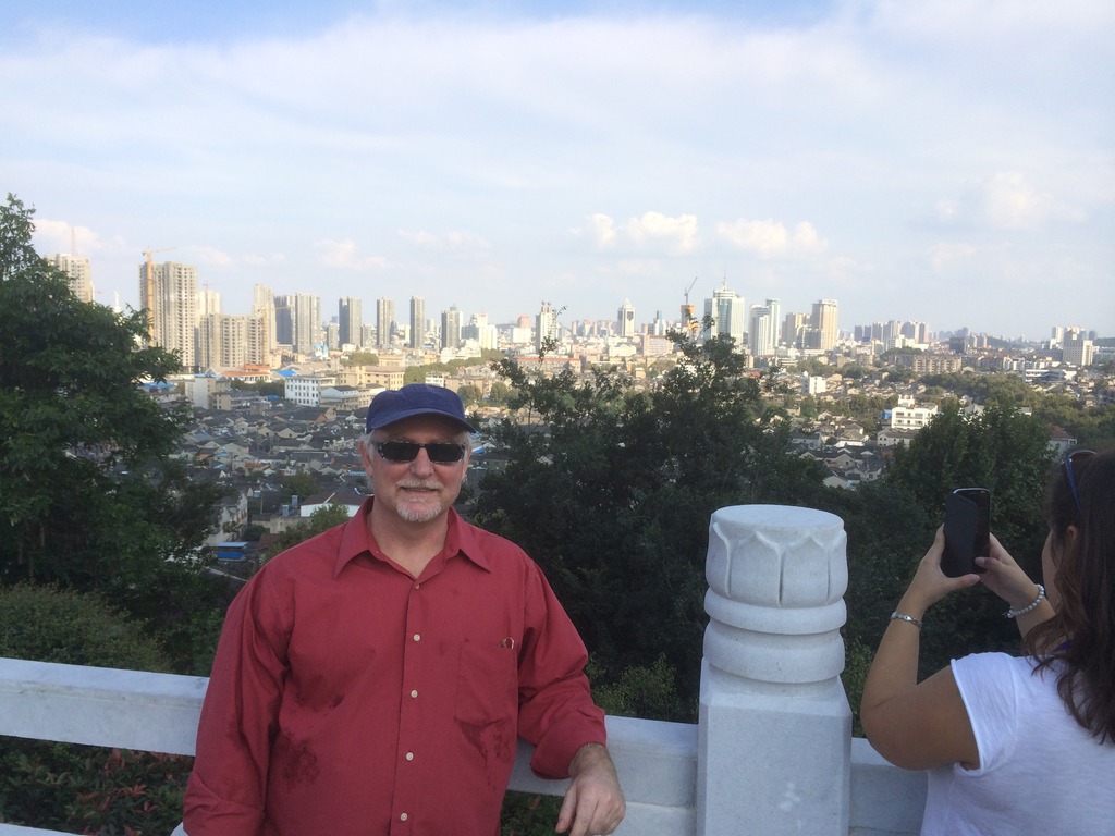 David Spivak, chairman of MIP2010, enjoying the view over Zhenjiang.